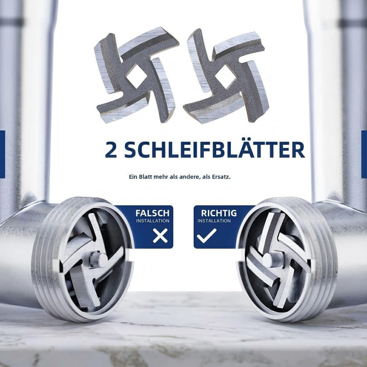 CHEFFANO 2800W[Max] Elektrischer Fleischwolf, 4-in-1 Multifunktions Fleischzerkleinerer mit 3 Edelst