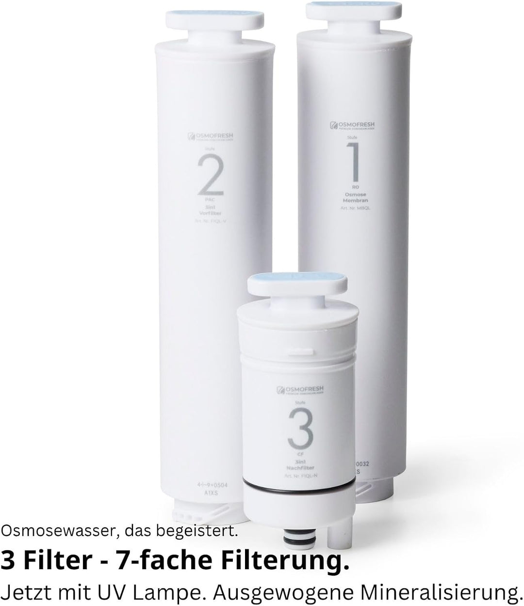OsmoFresh® Auftisch Osmoseanlage Quella Life Black Edition mit 6 Temperaturstufen (~15-100°C) mobil