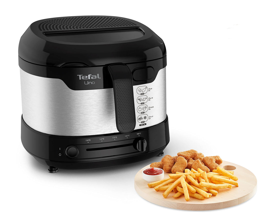 Tefal Uno M Fritteuse FF215D | 1600 Watt | Kapazität: 1 kg | Einstellbares Thermostat | Sichtfenster