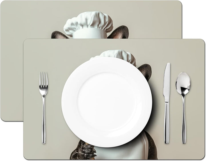 KitchenYeah© Platzsets Abwaschbar 6-Teilig 45x30 cm Tischsets Platzdeckchen rutschfeste Platzset Unt