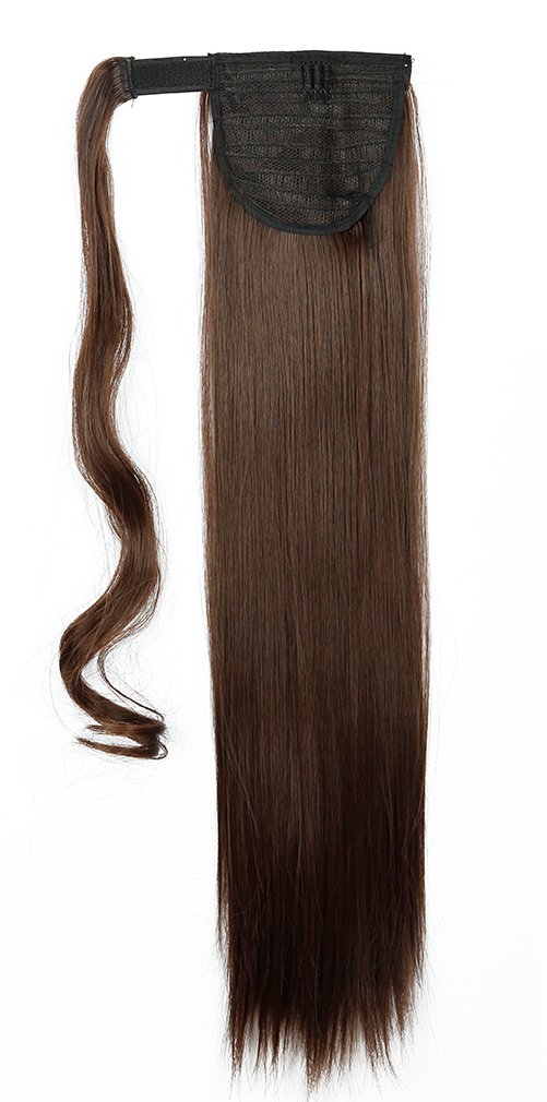 SEGO Ponytail Clip in Pferdeschwanz Extension Haarteil Haarverlängerung Zopf Hair Piece Glatt wie Ec