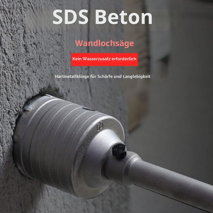 Betonbohrer-Set, 30mm, 40mm, 50mm Lochsäge, SDS-Bohrer und 350mm Adapter, Hartmetall-Hohlbohrer für