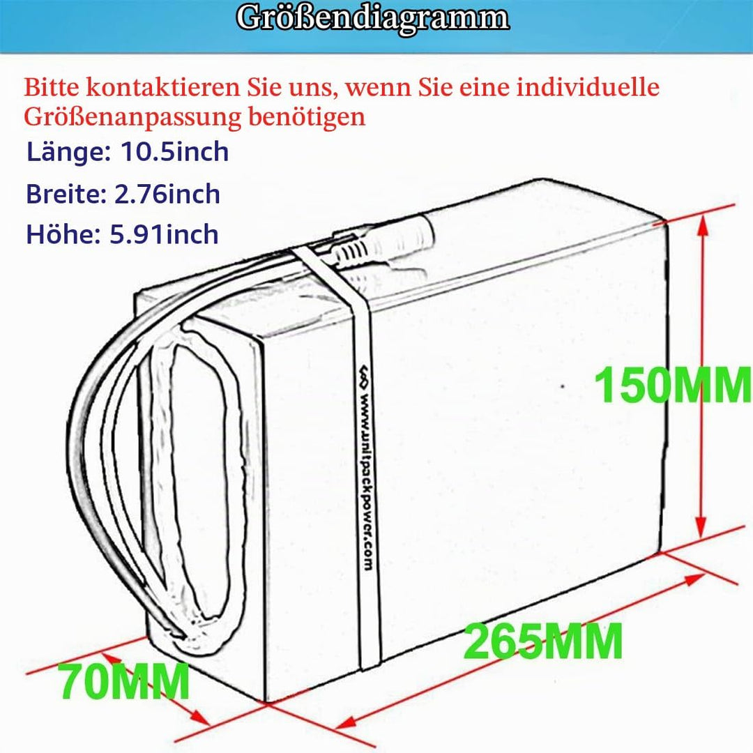 (DE Warehouse) 72V/60V/52V/48V/36V 20Ah Ebike Akku - Batterie für 2000W /1800W /1500W /1000W / 750W