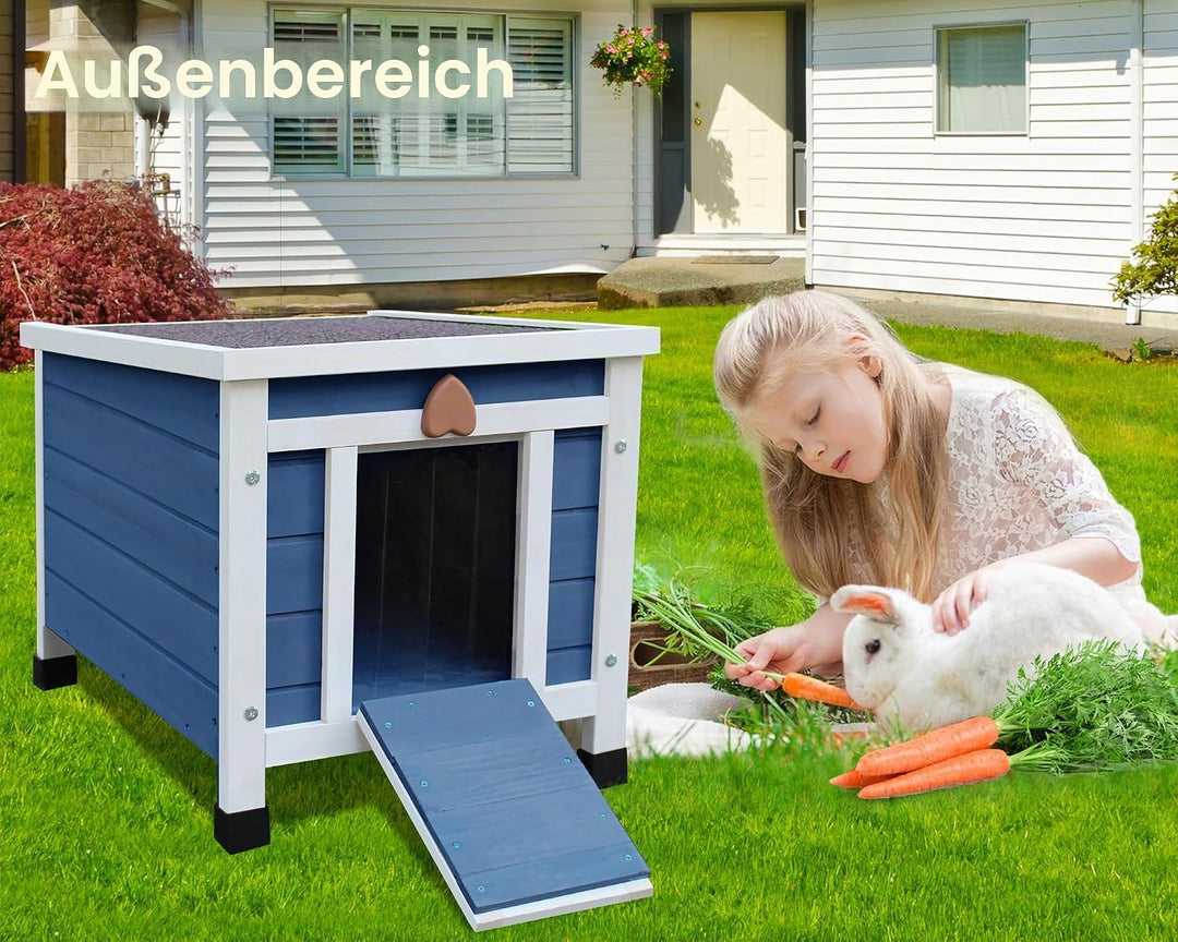 HiCaptain Katzenhaus Outdoor Katzenhaus für Draussen - Katzenhaus aus Holz Outdoor - Perfekt für Wel