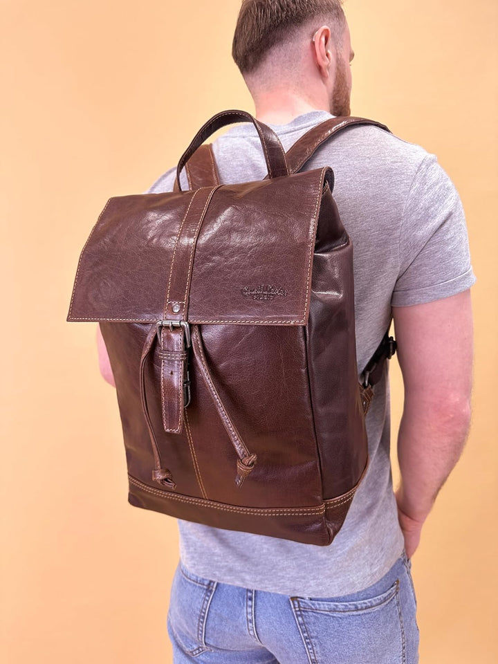 Gusti Kurierrucksack Leder - Jaime Rucksack Lederrucksack Vintage Cityrucksack Outdoorrucksack Lapto