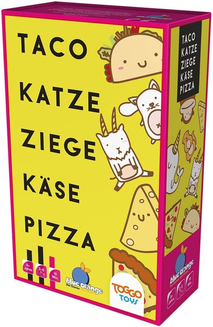 Asmodee | TOGGO Toys | Blue Orange | Taco Katze Ziege Käse Pizza | Partyspiel | Kartenspiel | 2-8 Sp