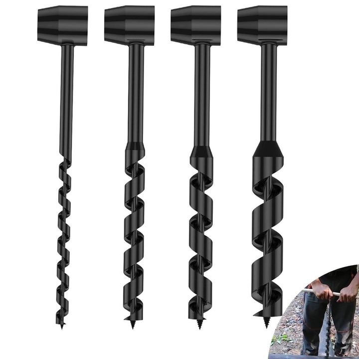 4 Stück Handbohrer für den Aussenbereich,Handbohrmaschine für Holzbearbeitung,für Outdoor Survival,C