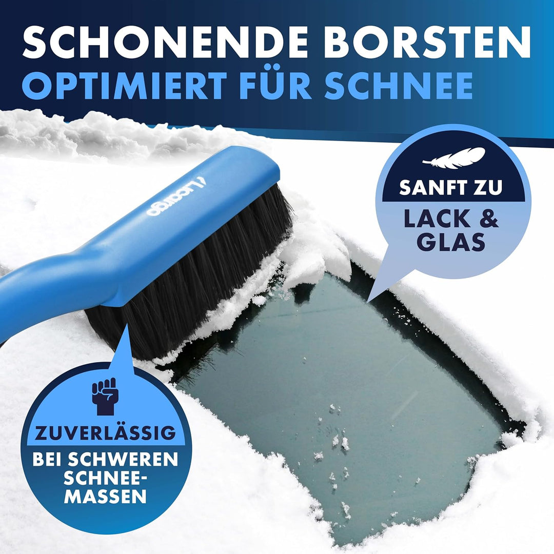 LICARGO Eiskratzer Auto mit Besen 41cm - Stabil, Lang & lackschonend | Made IN EU | 2in1 Schneebesen