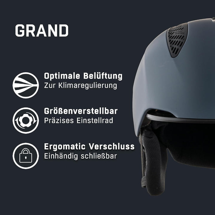 ALPINA GRAND - Sicherer, Optimal Klimatisierter, Bruchfester & Anpassbarer Skihelm Für Erwachsene ch
