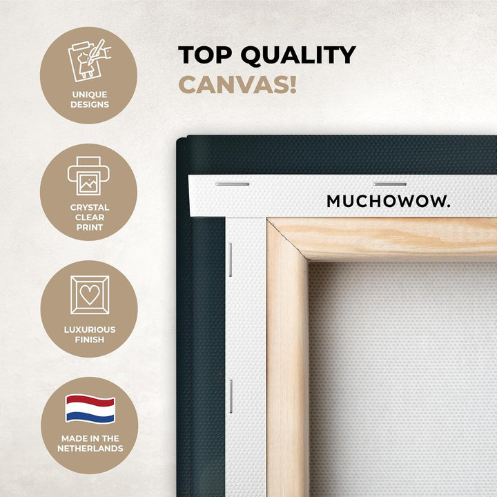 MuchoWow© Leinwand 60x90 cm Deko Schlafzimmer Aesthetic Leinwandbilder Wohnzimmer Gemälde Foto Gesch