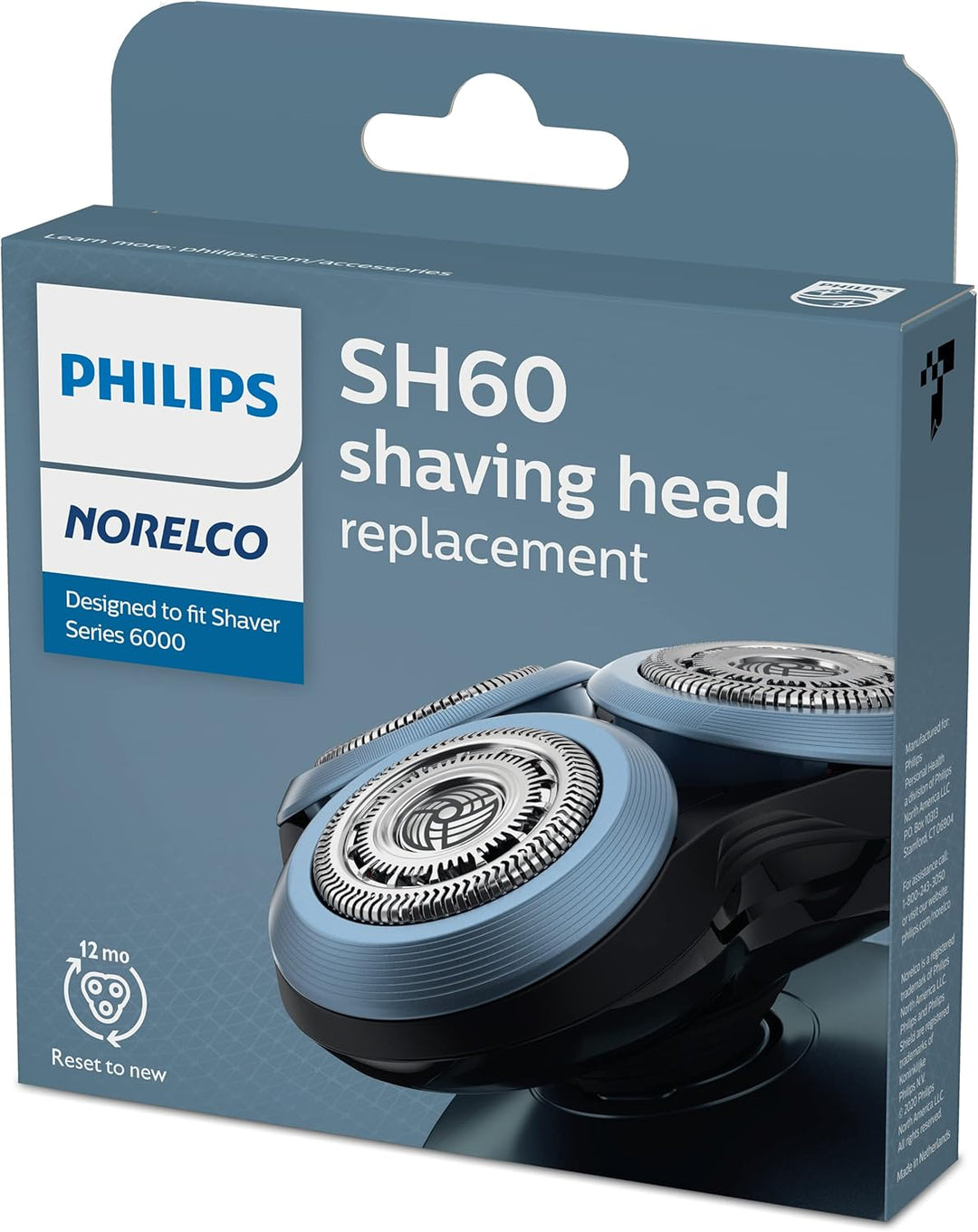Philips Norelco Original SH60/72 Scherköpfe, kompatibel mit Norelco Rasierer Serie 6000