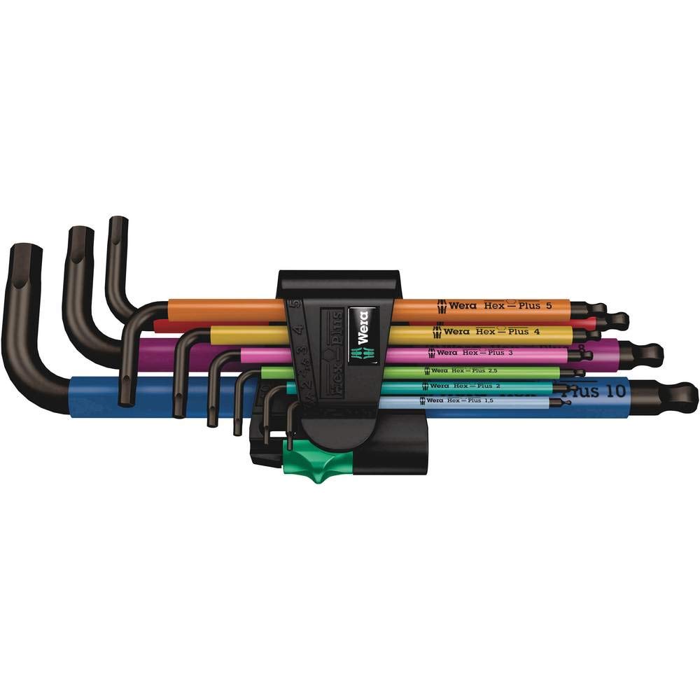 950 SPKL/9 SM N Multicolour Winkelschlüsselsatz, metrisch, BlackLaser, 9-teilig, Wera 05022089001 Si