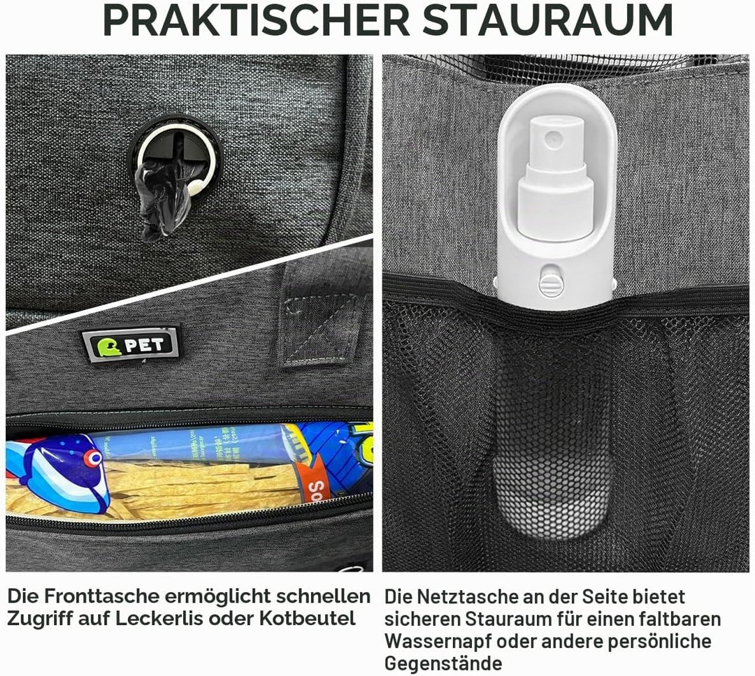 Hundetasche für Kleine Hunde und Katzen, Leichte &amp; Atmungsaktive Haustiertasche aus Oxford-Stoff mit