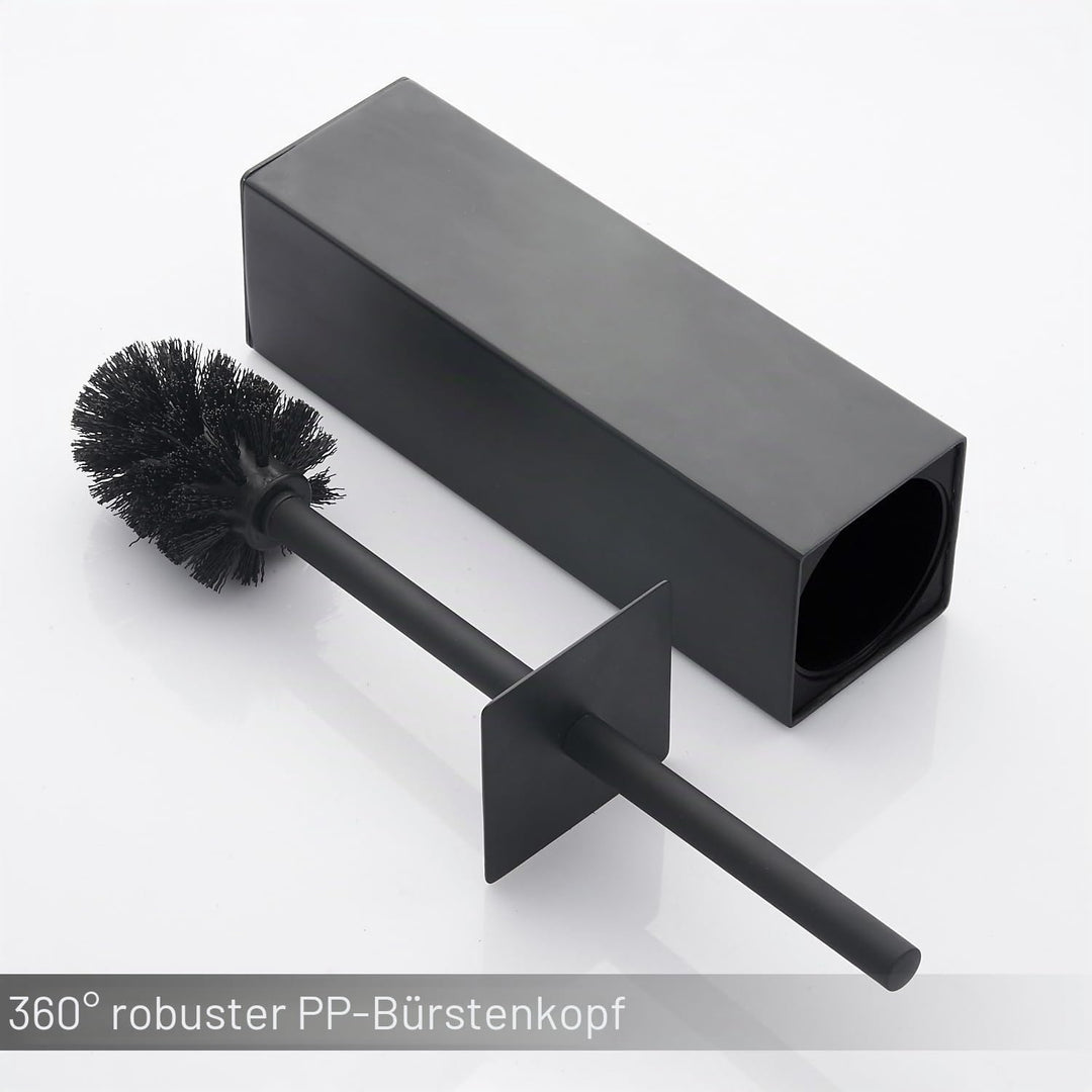 bgl Toilettenbürstenhalter aus Edelstahl, für Badezimmer und Hotel (schwarz), Schwarz