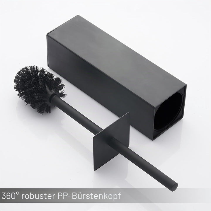 bgl Toilettenbürstenhalter aus Edelstahl, für Badezimmer und Hotel (schwarz), Schwarz