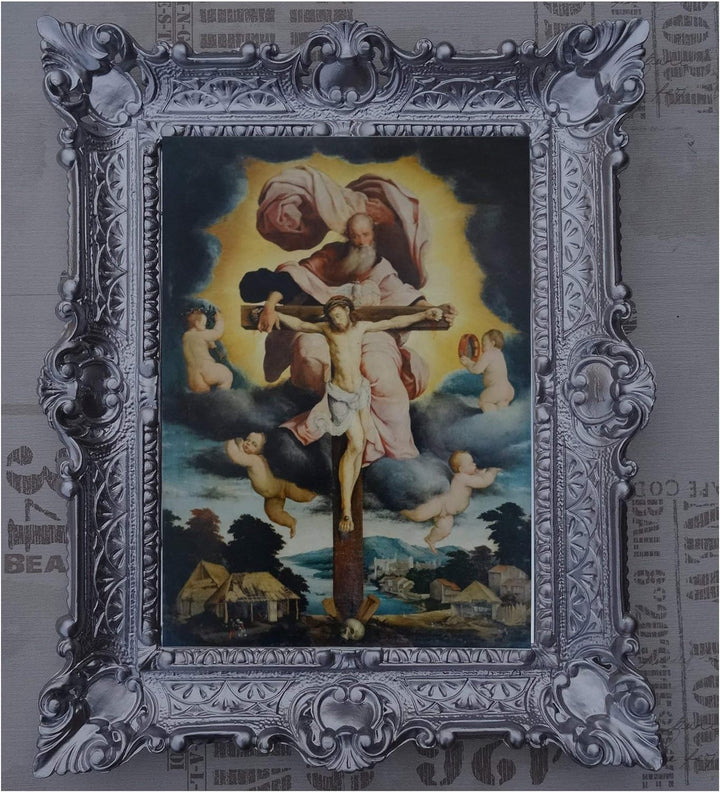 Lnxp Bild Bilder Gemälde in den Rahmen montiert 56x46 cmReligiös Mutter Maria Gottes Maria Jesus Chr