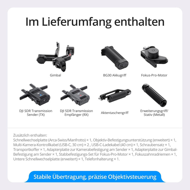 DJI RS 4 Pro Combo (2026), 3-Achsen Gimbal-Stabilisator für DSLR- und Kinokameras Canon/Sony/Panason