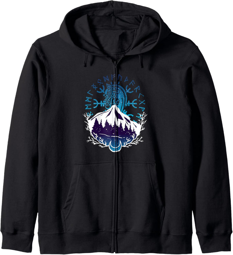 Wikinger Rune Kelten Keltisch Oegishjalmr Geschenk Kapuzenjacke