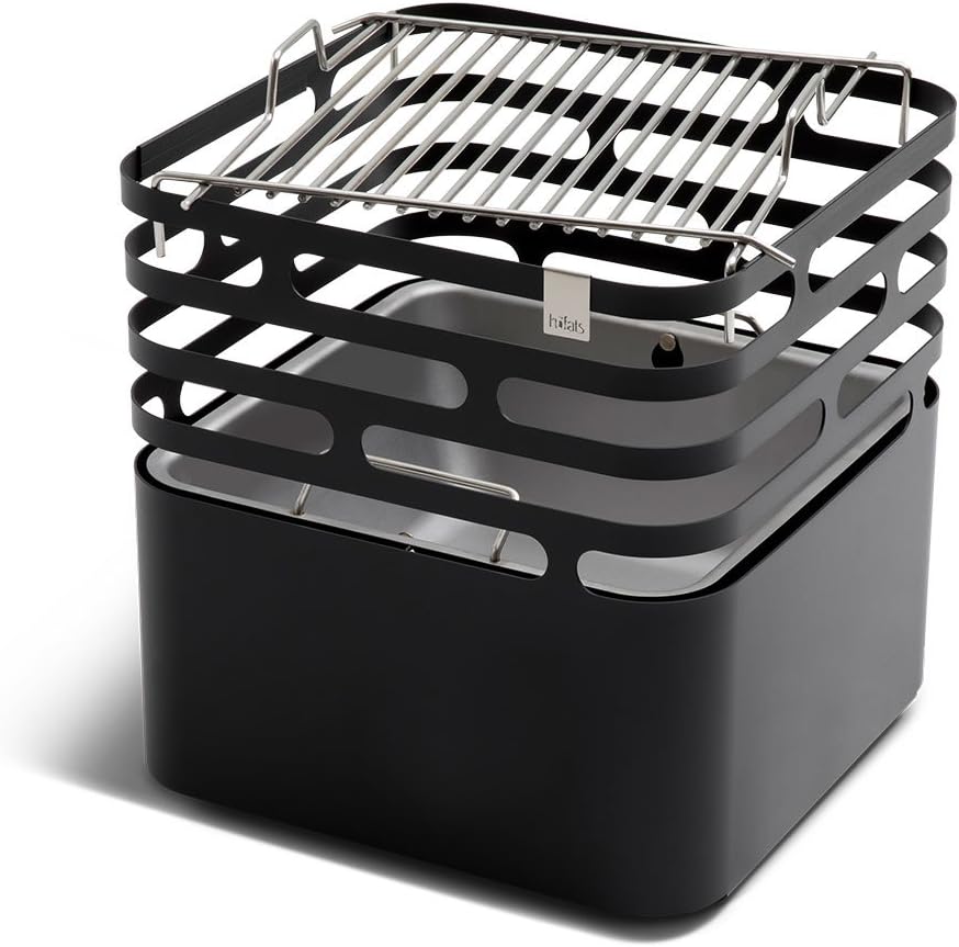 höfats - CUBE Grillrost - verwandelt CUBE Feuerkorb in einen Grill - höhenverstellbar zur Regulierun