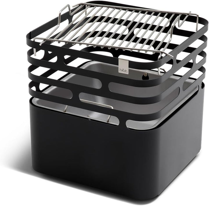 höfats - CUBE Grillrost - verwandelt CUBE Feuerkorb in einen Grill - höhenverstellbar zur Regulierun