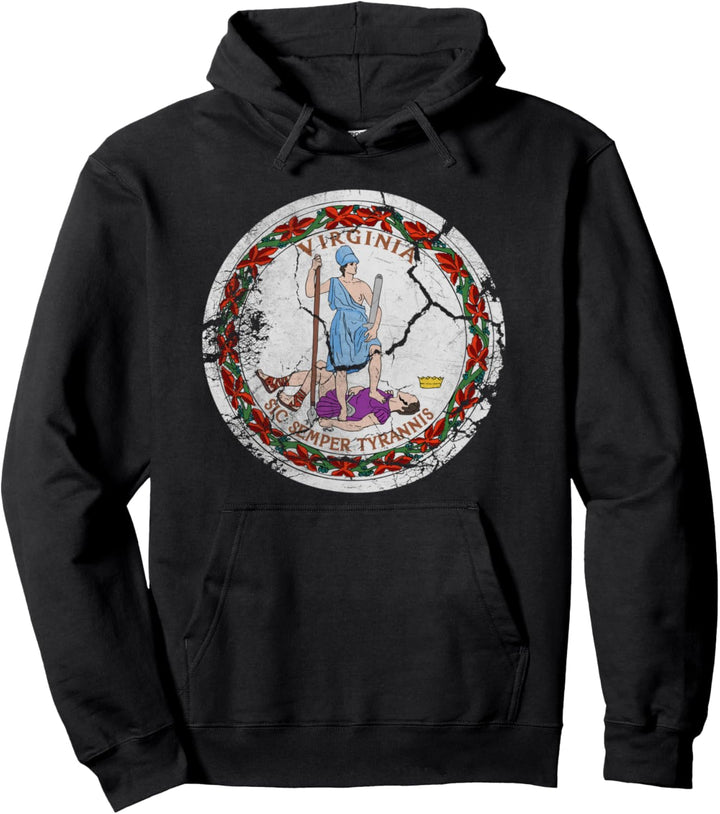 Virginia Bundesstaat Flagge Vintage Fade Home Familie Männer Frauen Kinder Pullover Hoodie