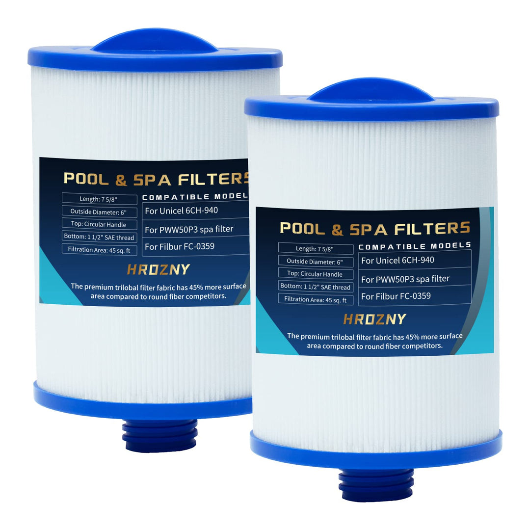 Hrozny Spa Filterkartusche Ersatz für Unicel 6CH-940, Whirlpool Filter kompatibel für Pleatco PWW50P