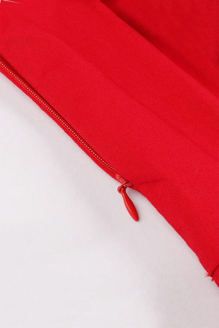 Axoe Damen 50er Jahre Kleider mit Gepunkte Rockabilly S Rot, S Rot