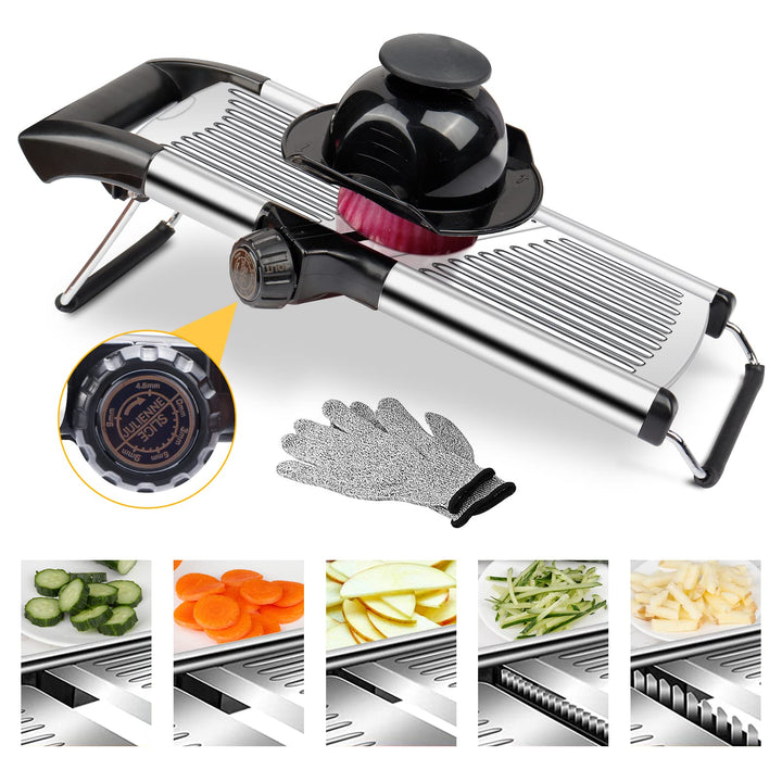 Gemüsehobel, Mandoline Slicer, Gemüseschneider, Verstellbar gemüsefriseur, Gemüseschneider Edelstahl