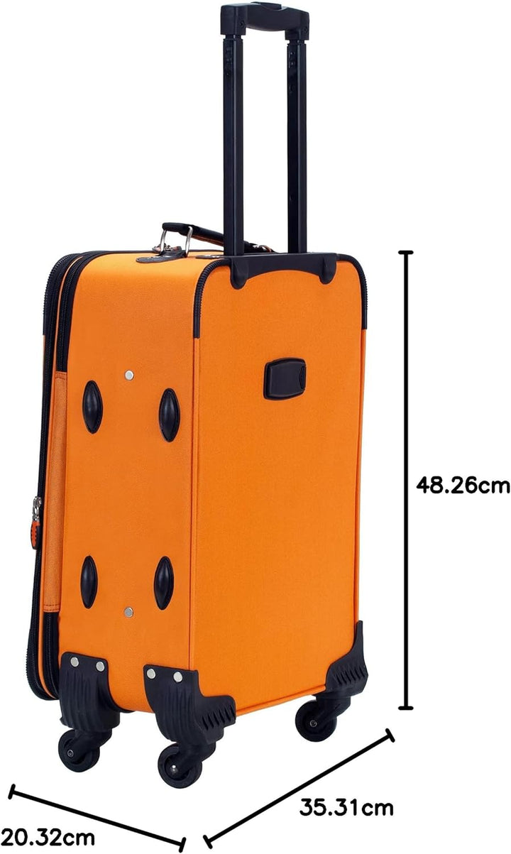 Rockland Pasadena Softside Spinner Wheel Gepäck, Orange/Abendrot im Zickzackmuster (Sunset Chevron),