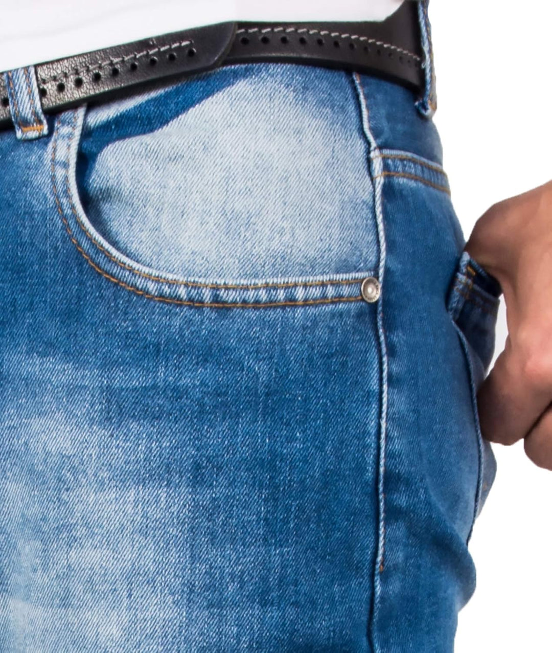 Rock Creek Herren Jeans Hose Denim Blau Straight-Cut Gerades Bein RC-2091 29W / 30L Blau - Rc-3119,