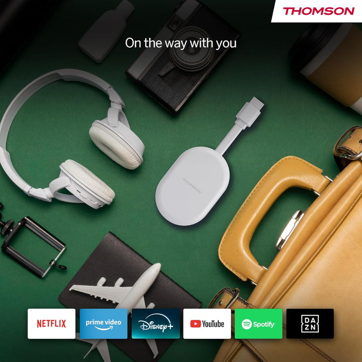 THOMSON Go Cast 150, Google TV, 4K UHD, Streaming Dongle, Sprachsteuerung, Voice Control, Google Cas