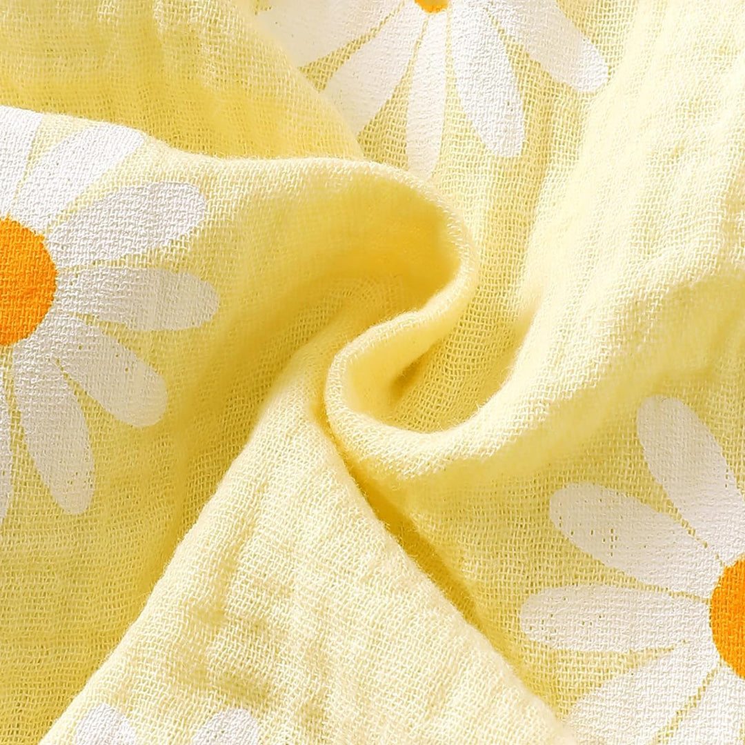 Neugeborenen Mädchen Kleidung Rüschenärmel Gänseblümchen Outfits Stirnband Basics für Neugeborene Ob