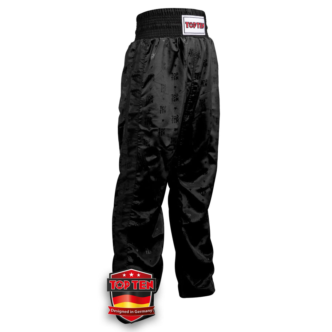 TOP TEN Kickboxhose „Classic“ M Schwarz - Schwarz, S