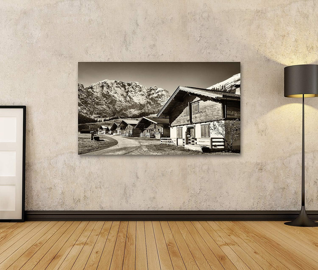 islandburner Bild auf Leinwand Altes Bauernhaus Auf Der Eng ALM Im Österreichischen Karwendelgebirge