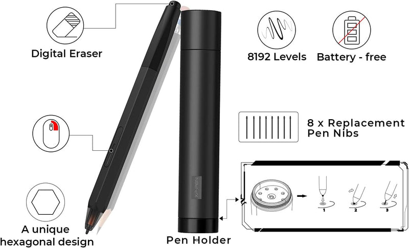 XP-PEN Artist 12 Grafikmonitor Drawing Pen Tablet Pen Display 1920 X 1080 HD IPS mit Touch Bar Zeich