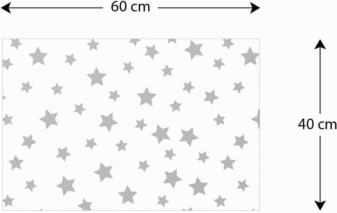 ALLboards Metallische Magnettafel GRAUE STERNE 60x40cm MetalBoards Memoboard für jede Art von Magnet