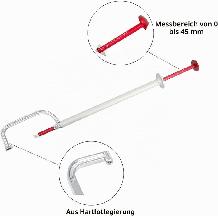 Bremsscheiben-Messwerkzeug, Auto-Bremsscheiben-Messwerkzeug 0 Bis 45 Mm, Schnelle, Genaue Erkennung,