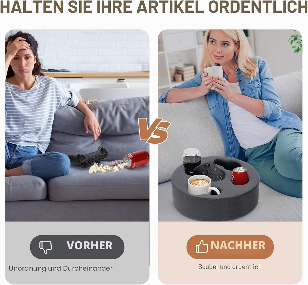 INNO STAGE Couch Cup Holder Getränkehalter, Sofa Getränkehalter Kissen, Abnehmbare und Washbare Kiss