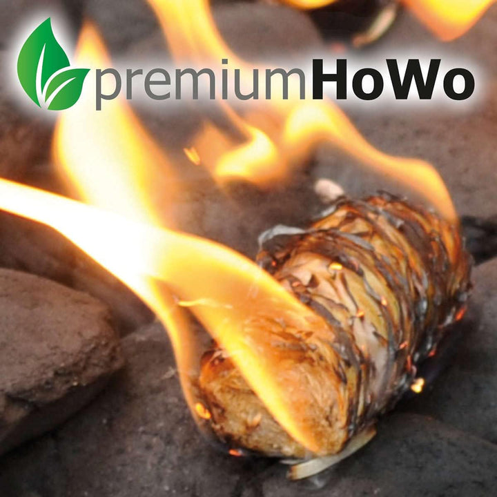 premiumHoWo (5kg = ca. 400 Stück) Kaminanzünder, Grillanzünder und Ofenanzünder - Öko-Anzündwolle, H