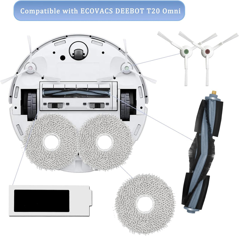 AiLomey Zubehör für Ecovacs DEEBOT T20 Omni, Ersatzteile für Ecovacs Deebot T20 e Omni Staubsauger,