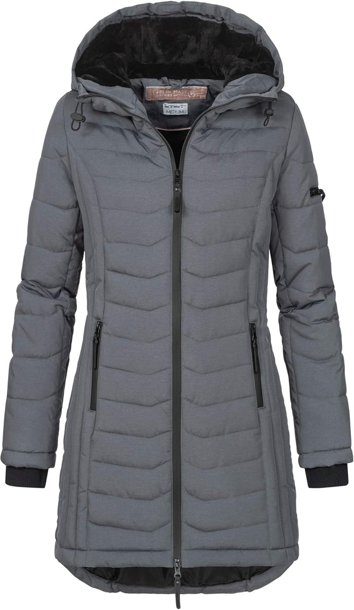 Sublevel Damen Übergangs Frühlings Jacke Outdoorjacke mit Kapuze sportlicher Damen Mädchen Parka S M