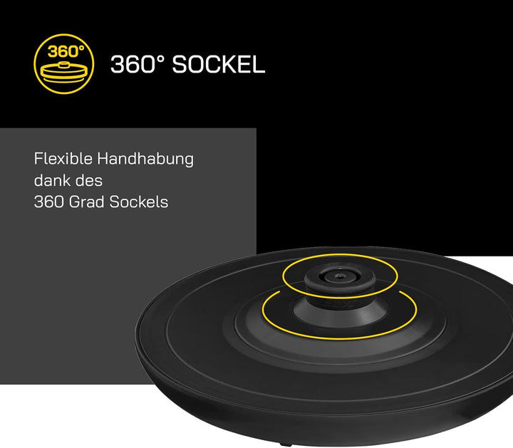 Wasserkocher WATER 3020 | 1,5 Liter | Elektrischer Wasserkocher mit Filter | 2200 W | Doppelwandiges