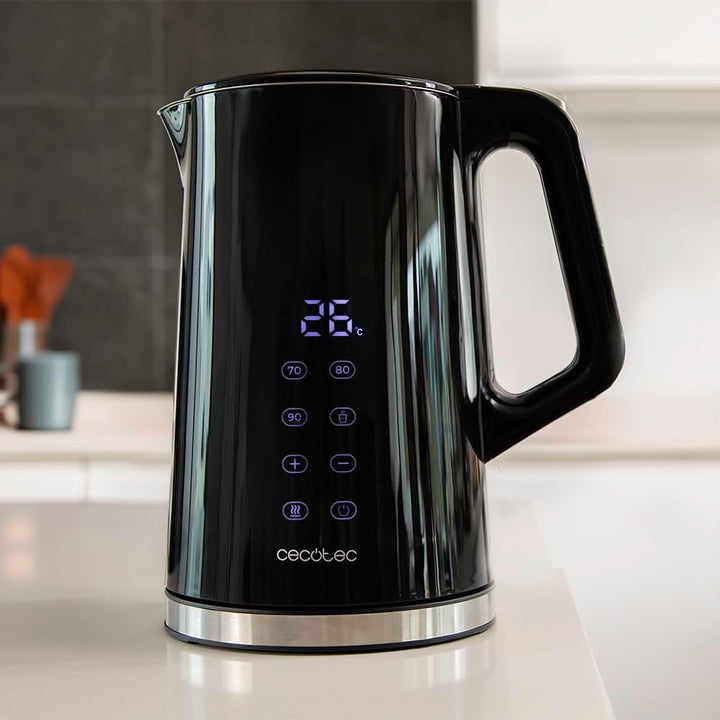 Cecotec Wasserkocher - 1,7L - Thermosense 800 Neo. 2200W Leistung, digitale Anzeige, Keep Warm-Funkt