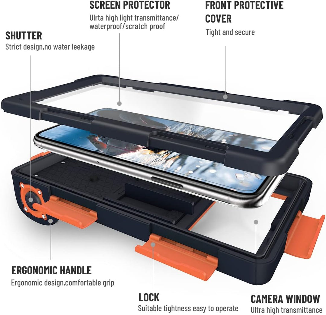 FocRelaxer IPX8 wasserdichte Handyhülle für Tauchen [15m/50ft] Universal Unterwasser Wasserfeste Han
