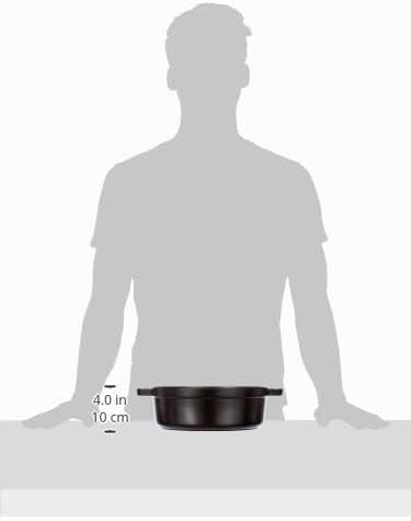 STAUB Gusseisen Bräter/Cocotte, Rund &amp; Flach, 26 cm, 4 L, Aromaregen Funktion für optimale Befeuchtu