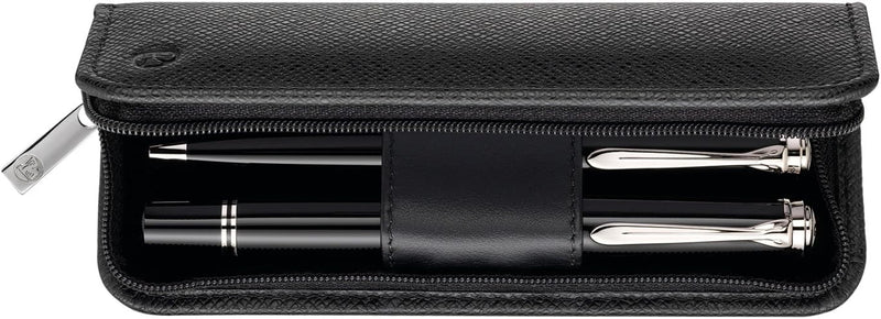 Pelikan 958025 Genarbtes Leder-Etui, schwarz schwarz Schwarz, schwarz Schwarz