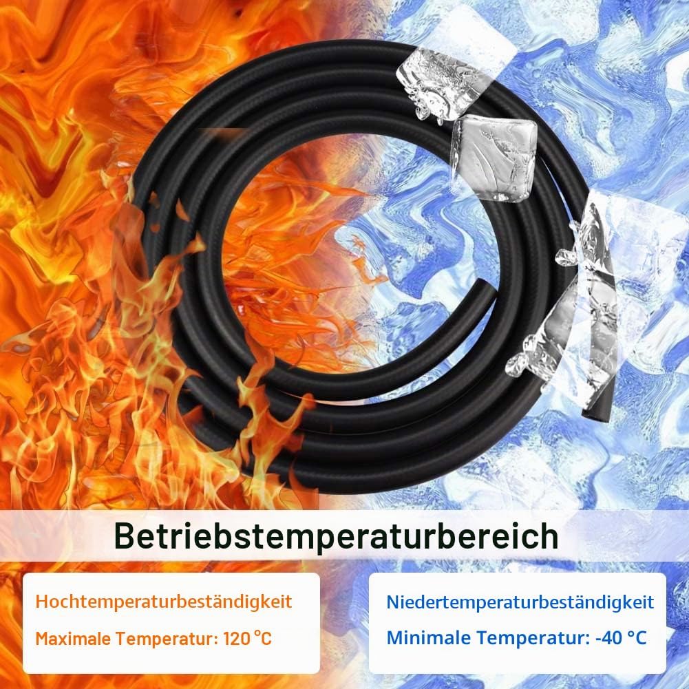 Benzinschlauch Kit 3 Meter Kraftstoffschlauch 6mm Innendurchmesser Dieselschlauch Ölschlauch Kraftst