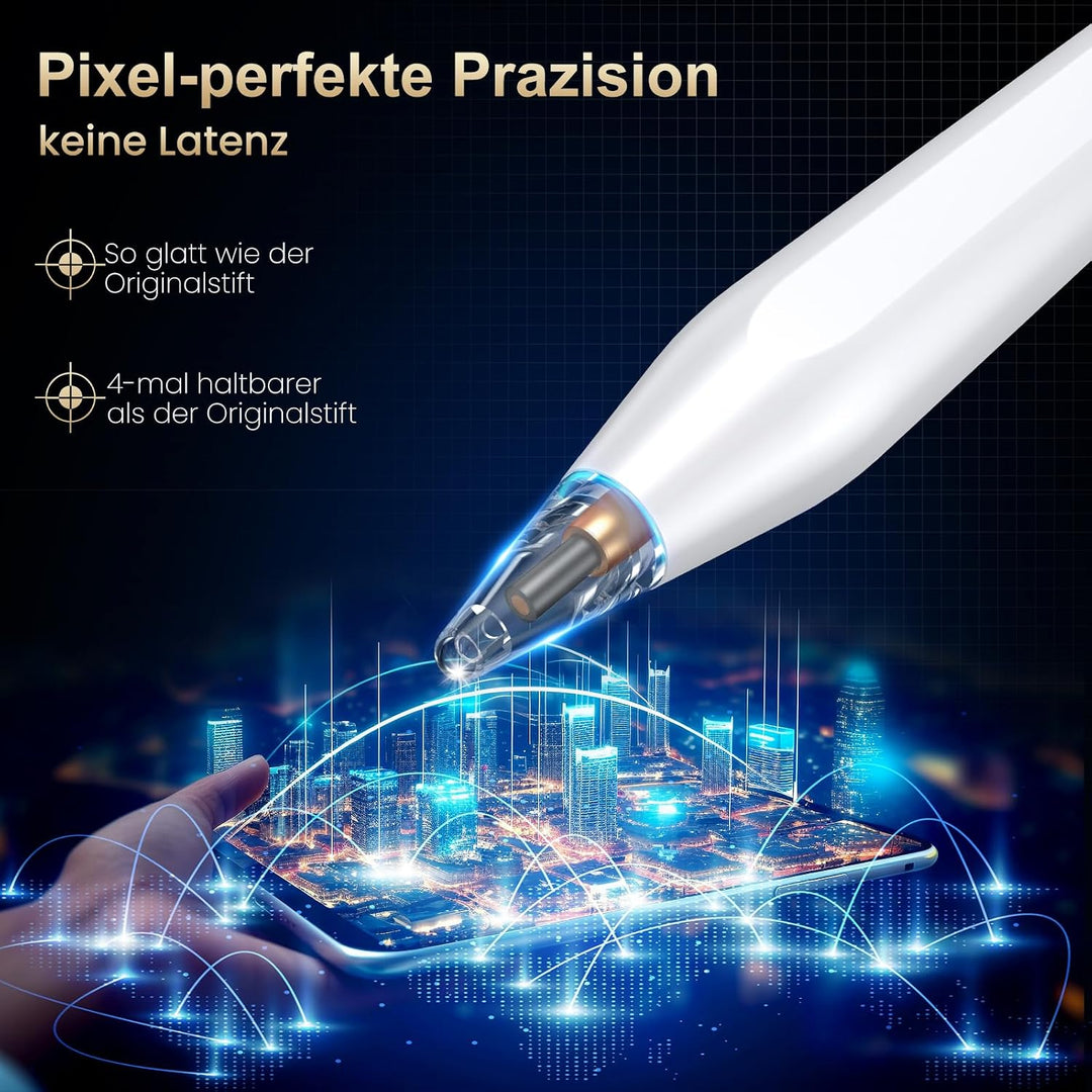BAZO Stift für iPad Apple - 2018-2024 Pencil 2. Generation mit Schnellladeleistung Palm Rejection un