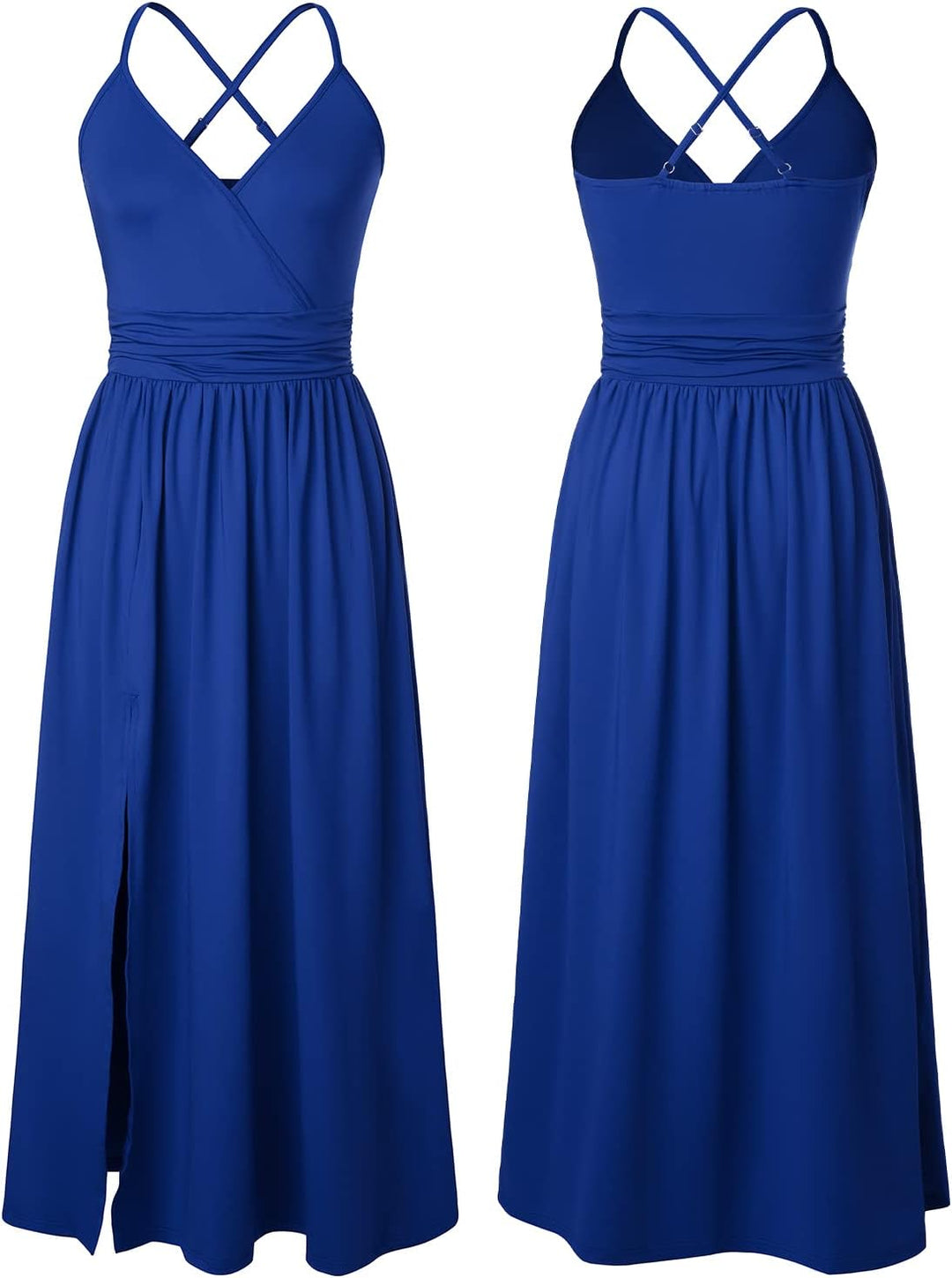 JENJON Damen Sommer Kleid Elegant Off Shoulder Kurzarm Ohne Arm V-Ausschnit Tunika Maxikleider Casua