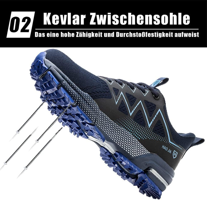 Sicherheitsschuhe Herren Atmungsaktiv Arbeitsschuhe Damen Leicht Sportlich Stahlkappenschuhe rutschf